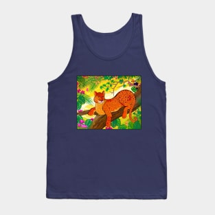 Leopard in tropical jungle Tank Top